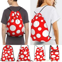 Shopping Bags Men Waterproof Purpose Drawstring Backpack Kusama Women Outdoor Travel Backpacks Gym Training Swimming Fitness Bag