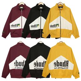 Designer Jacket Rhude Jacket Spring Autumn Oversized Windrunner Jackets Thin Jacket Coat Men Sports Windbreaker Jacket Explosion Clothi 602