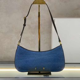 French Niche Design designer underarm purse Premium quality denim Shoulder hobo bags bisou Leather jac-Bag Wedding armpit Bag Underarm Bag Women 231215/240115