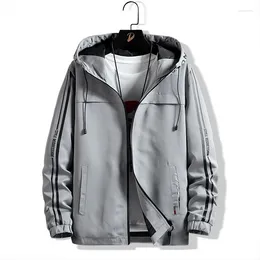 Men's Jackets Jacket Spring Autumn Casual Solid Baseball Windbreaker Zipper Thin And Plus Velvet Hooded Coat Male Overcoat 4XL