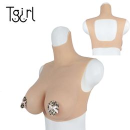 Costume Accessories Female Chest Cosplay Realistic Silicone Fake Breast Crossdreeser for Sissy Transgender Shemale Backless Dress Costume