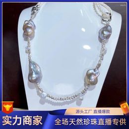 Pendants Natural Baroque Pearl Necklace Long Autumn/Winter Sweater Chain