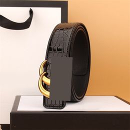 Genuine leather men designer belts luxury belts black fashion cintura letter smooth buckle womens belt business formal accessories daily life fa15