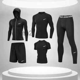 Men's Sports Kit Gym Clothes Running Equipment Basketball Cycling Morning Run Speed Dry Elastic Wicking Sweat Training t Shirt Tight Tracksuits Short Sleeves TUSH