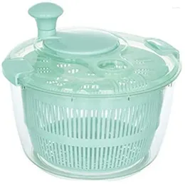 Plates Salad Spinner Large Lettuce Dryer Quick Dry Design 5.3 Quarts Fruit Washer With Bowl Non-Slip Pad
