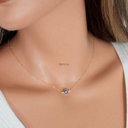 Pendant Necklaces Evil Eye Gift Deep Sea Blue Pendant Necklace Leather Rope Chain Jewelry Turkish Blue Eye Choker Glass Eye