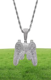 Game Console Pendants Iced Out Chain Bling CZ Gold Silver Color Men039s Hip Hop Rock Necklace Jewelry Kids Boy 1107812