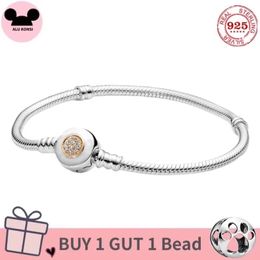 Bangles Hot Sale 100% luxury 925 Sterling Silver crown Bracelet for Women Fit Original Design Charms Bangle DIY high quality Jewellery