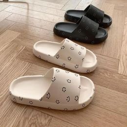 Slippers Korean Version Thick-soled Female Couple Home Shoes Soft EVA Women Cartoon Cute Simple And Durable