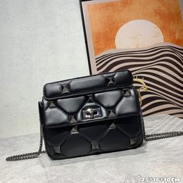 Roman Stud Napa sheep leather bag with large handbag crossbody bag Women Designer Bag Handbag Shoulder Handbags lady sad