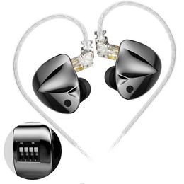 Headsets KZ D-Fi Adjustable Dual Magnetic Dynamic Coil In-Ear Wired Headset Music HiFi Stage Monitor Live Earplug Music Earphones J240123