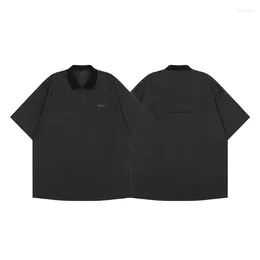 Men's Polos 2024 Summer Polo Shirt High Quality Cotton Hip Hop Streetwear Pocket Casual Top