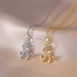 Pendant Necklaces Unicorn Zircon Colorfast Pendant Necklace for Women Exquisite Pony Animal Jewellery Birthday Gift for Lover for Friend for Lover