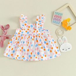 Girl Dresses Toddler Baby Clothes Ruffles Sleeve Dots Print Dress Bag Set 2Pcs Spring Summer Outfit