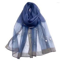 Scarves Women Silk Cut Scarf Luxury Design Print Lady Designer Fashion Shawl Hijab Solid Colour Elegant Flower Wrap