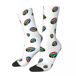 Men's Socks Funny Happy Compression South Africa Vintage Harajuku Hip Hop Novelty Casual Crew Crazy Sock Gift
