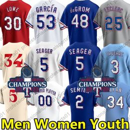 5 Corey Seager 48 Jacob deGrom Custom Baseball Jerseys Texas Rangers Nolan Ryan Marcus Semien City Connect Josh Smith Adolis Garcia Kole Calhoun Jon Grey Hamilton