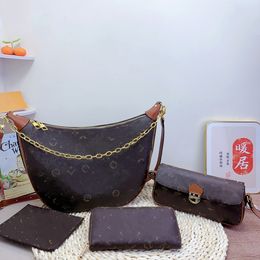 Designer bag, jelly shopping bag, crossbody bag, wallet, 3-piece set, fashionable women's handbag, classic shoulder bag