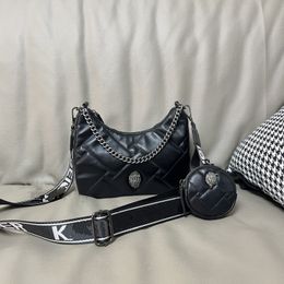 Kurts Geigers Handbag London Kensington Soft Leather Handbags Luxury Black Chains Shoulder Bag Big Cross Body Purse Bag Messenger Bag Baguette Bag 617