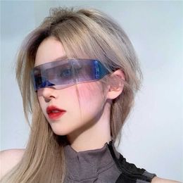 Sunglasses Personality Tiktok Integrated Reflective Sunglasses Male Net Red Concave Pose Female Voice Dancing and Dancing.