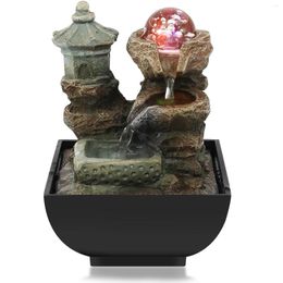 Garden Decorations Indoor Tabletop Fountain Water Features With Illuminated Crystal Ball Quiet Submersible Pumps