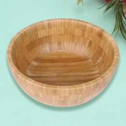 Dinnerware Sets Salad Bowl Round Kitchen Tableware Wooden Home Bamboo Vintage Decor