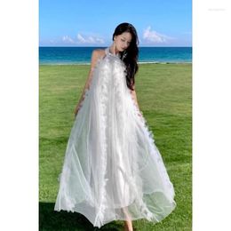 Casual Dresses Wedding Dress Hault Women's Summer Maxi Boho Long Backless A Line Beach Vestidos Cute Clothes Drop