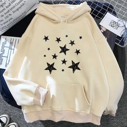 Women's Hoodies Star Girl Y2k Punk Women 2024 90s Sweat Vintage Hooded Shirt Clothing Graphic