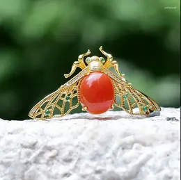 Brooches Summer Cicada Vintage Brooch Women's High-Grade Special-Interest Design Suit Pin Gold-Plated Exquisite Corsage Chinese Style