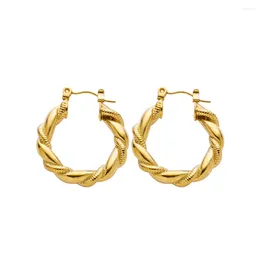 Stud Earrings C Shaped Irregular For Women Simplicity Stainless Steel Geometry Vintage Circle Jewellery Pendientes Gifts