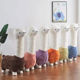 Manufacturers wholesale small stool alpaca seat cartoon alpaca seat A shoe bench in the living room Children's toy chair
