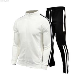 Men's Tracksuits Spring And Autumn Men's Clothing Mens Fashion Trends 2023 Simple Durable And Washable Two-piece Set For Gym Track Sweat Suit Q240123