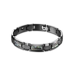 Bracelets Wholesale Tungsten Steel Ceramic Jewellery Germanium Inlaid Wood Nature Shell Link Bracelet for Men and Women