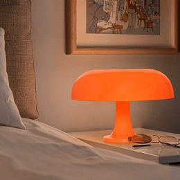 Desk Lamps Led Mushroom Table Lamp for Hotel Bedroom Bedside Living Room Decoration Lighting Modern Minimalist Desk Lights Decoration YQ240123