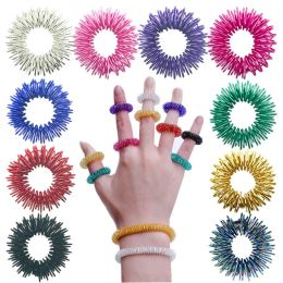 Finger Massage Ring Toys Fidget Spring Ring Health Care Body Massager Relax Hand Massage Finger Massage Hand Stree Relief BJ