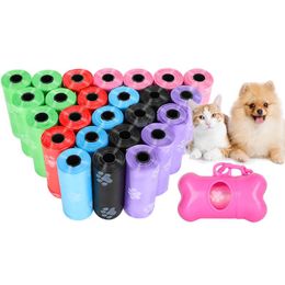 Carrier 20/60/100 Rolls Dog Poop Bags Pet Waste Garbage Bags Unscented Outdoor Carrier Holder Dispenser Litter Bag Clean Pet Accessories