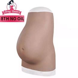 Costume Accessories Pregnant Fake Silicone Artificial for Cross Dressing Actor Model Women Tummy 9 Months Jelly Belly