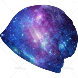 Berets Galaxy Purple Beanie Chemo Hat Cancer Headwear Skull Knitted Scarf Nightcap Cap For Women Men