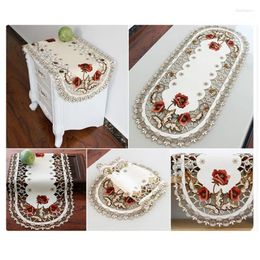 Table Cloth Lace Tablecloth 40 85cm Home Mat Embroidered Floral Ornament Oval Vintage DecorationDining Useful Brand