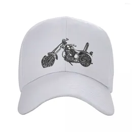 Ball Caps Vintage Chopper Motorbike Baseball Cap Black Boonie Hats Hat Girl Men'S