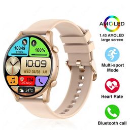 Novos designs senhoras smartwatch 466 466 relação de resolução tela hd bluetooth chamada relógio inteligente feminino pulseira de pulso