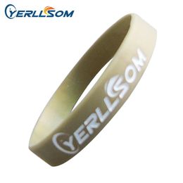 Bracelets 1000pcs/Lot Customized Personalized Concave Text&Logo Rubber Silicone Bracelets For Events P160907