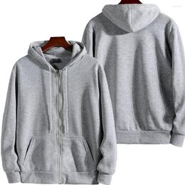 Men's Jackets 2024 Zipper Hoodies Women/Men Fashion Long Sleeve Hooded Sweatshirt Casual Autumn Winter Sportwear Solid Clothes