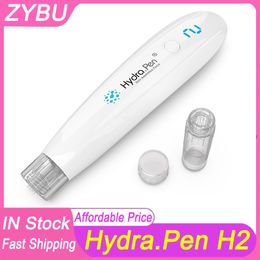 Hydra.Pen H2 Wireless Derma Hydra Pen Professional Microneedling With 2Pcs 12 Pins 0.5mm Needles Cartridges Dermapen Stamp Skin Care Spa Serum Applicator Face MTS
