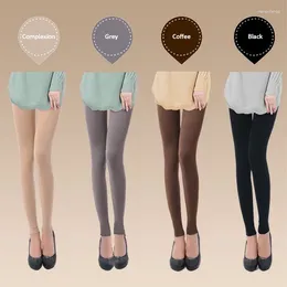 Women's Leggings Fall Winter Woman Thermal Pantyhose Slim Thicken Tights Fleece Warm Solid Color Stockings Pantyhoses