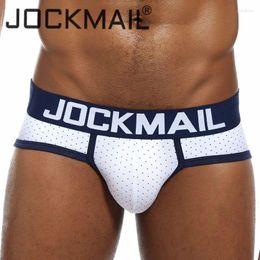 Underpants JOCKMAIL Brand Low Waist Sexy Dot Men Underwear Briefs Gay Penis Pouch Wonderjock Bikini Brief Panties Man Sleepwear Cotton