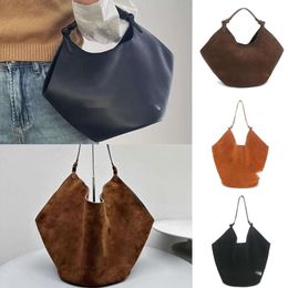 Umhängetaschen Khaite Bag Designer Frauen Wildleder Große Maxi -Handtaschen befestigen Luxus Crossbody Shopping Strandmünze Geldbörse Totes Schultern echte Ledertaschen3