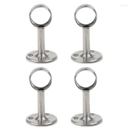 Shower Curtains 4Pcs Ceiling Mount Bracket Heavy Duty Curtain Rod Flange End Supports Dropship