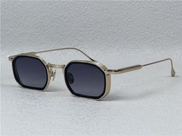 Neue Modedesign quadratische Sonnenbrille Samuel Metall Rechteckig -Rahmen Einfacher und eleganter Stil High -End -UV400 -Schutzbrille im Freien im Freien