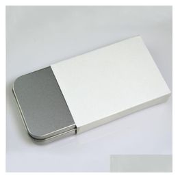 Packing Boxes Wholesale Empty Packaging Sier Metal Tin Box For Oil Lighter Gift Set Case Tinplate Container 8X6X2Cm Drop Delivery Of Dhrlo